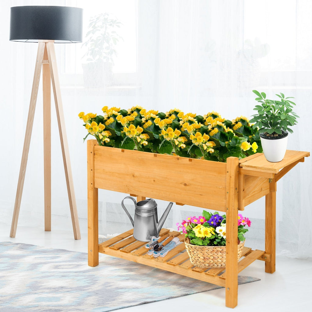 Elevated Planter Box Kit with 8 Grids and Folding Tabletop - Cheeky Garden