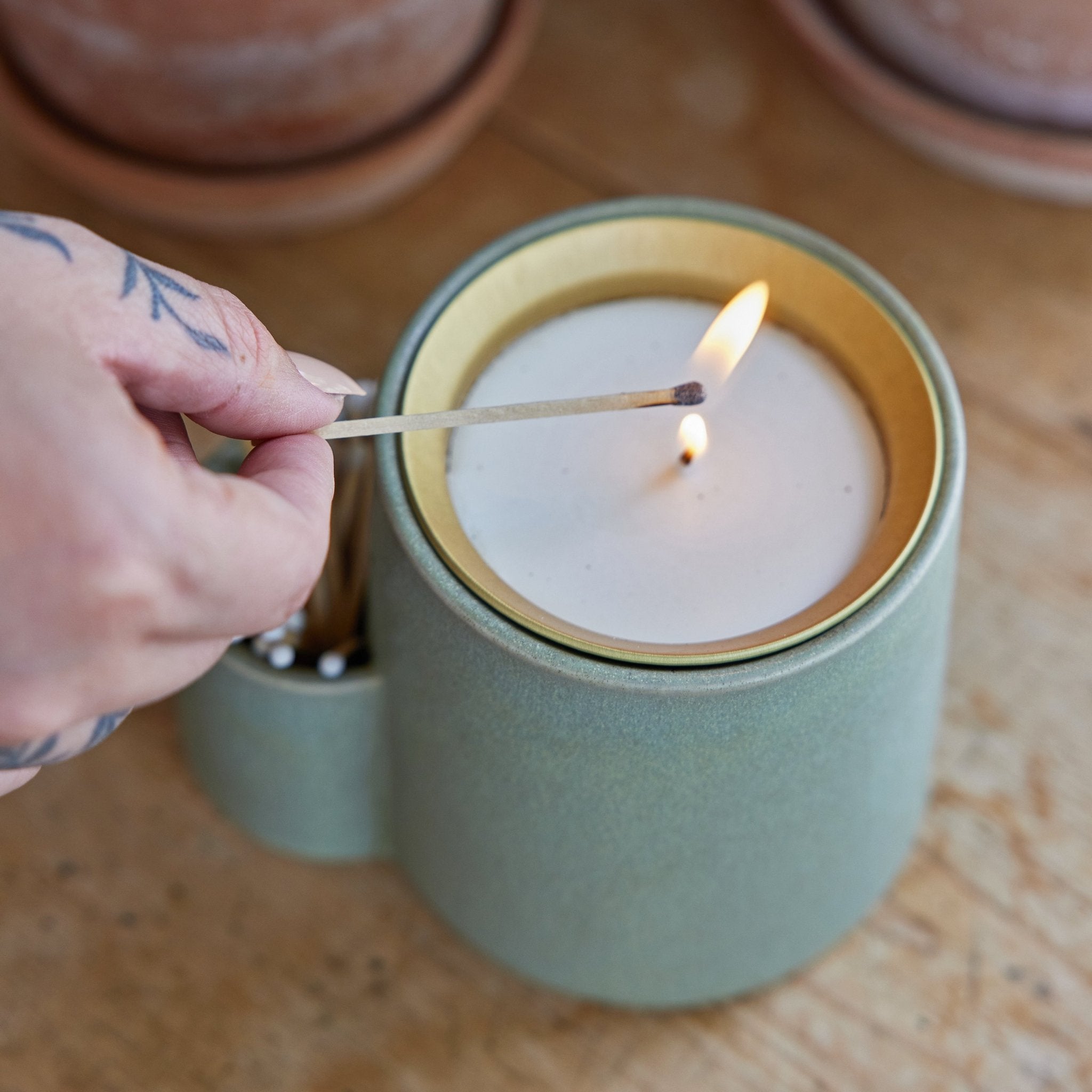 Ember Earth Candle + Planter - Cheeky Garden