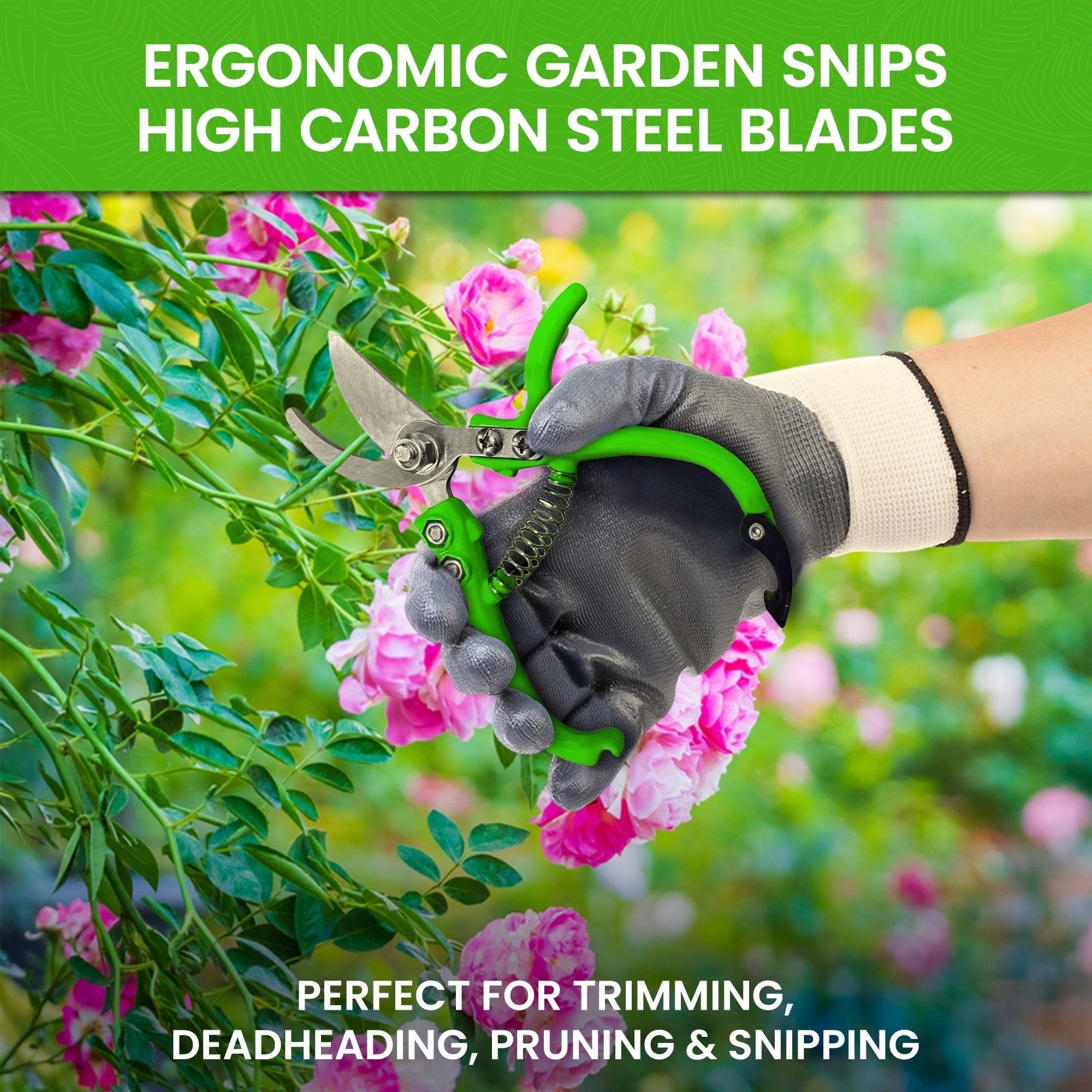 Ergo Garden Snips Clippers (Curved Blade) - Cheeky Garden