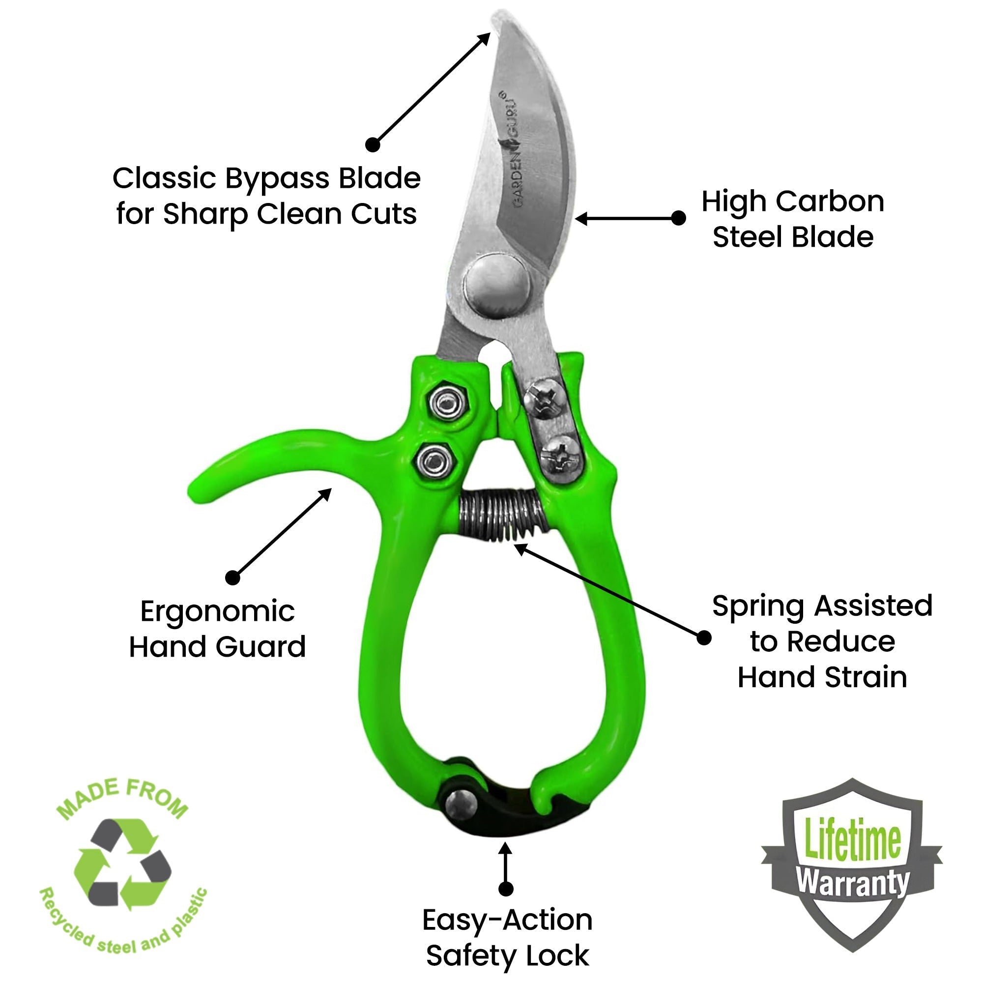 Ergo Garden Snips Clippers (Curved Blade) - Cheeky Garden