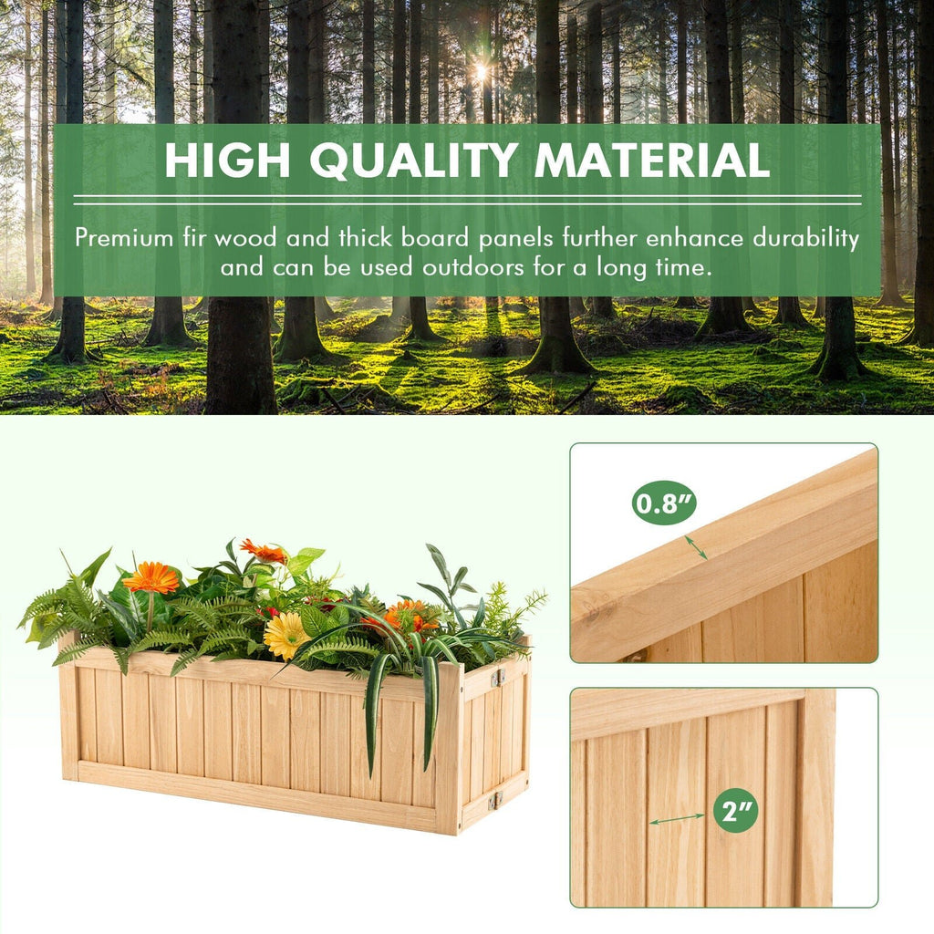 Folding Wooden Raised Garden Bed with Removable Bottom for Herbs Fruits Flowers - Cheeky Garden
