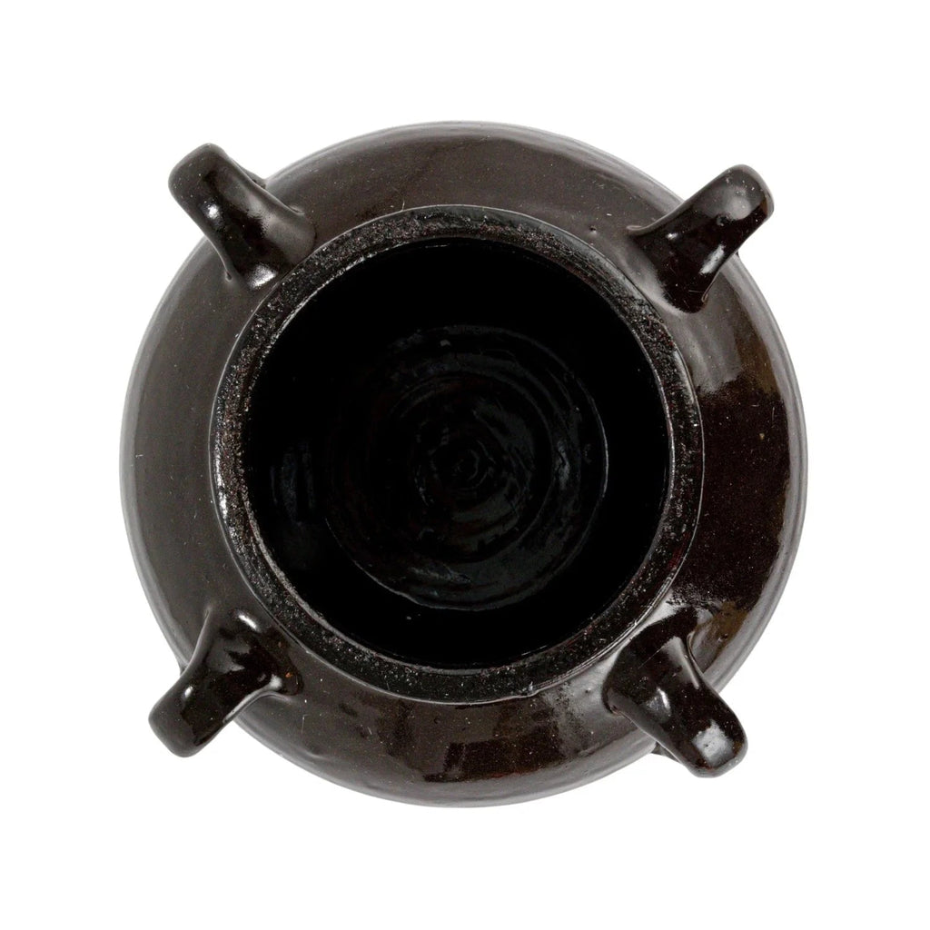 Found Black Clay Jar with Handles - Cheeky Garden