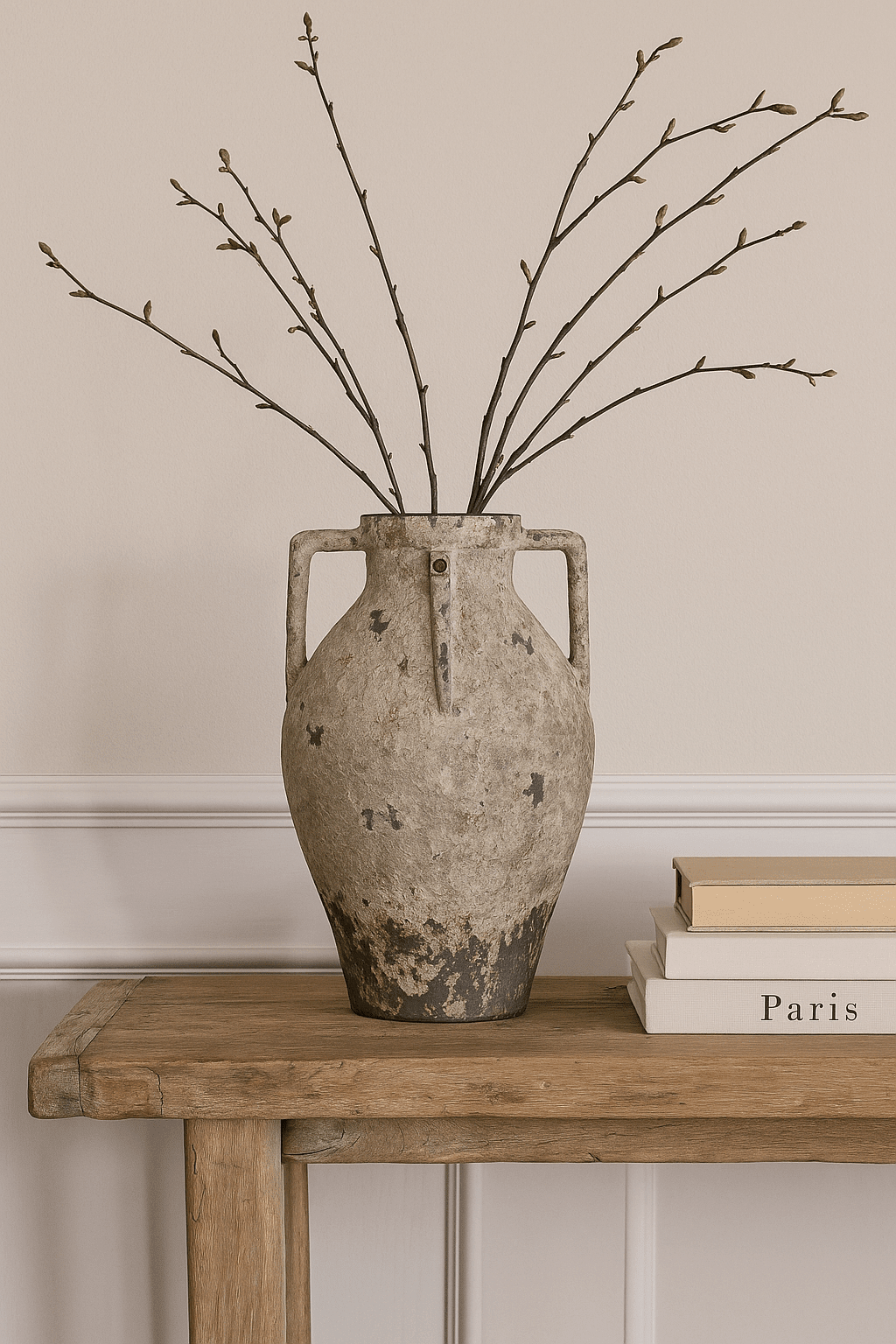 Found Metal Urn with Handles – Vintage-Inspired - Cheeky Garden