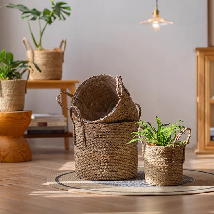 French Country Woven Planter Basket - Cheeky Garden