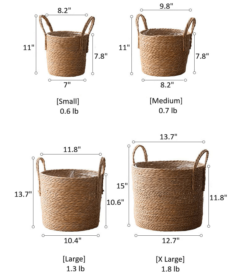 French Country Woven Planter Basket - Cheeky Garden