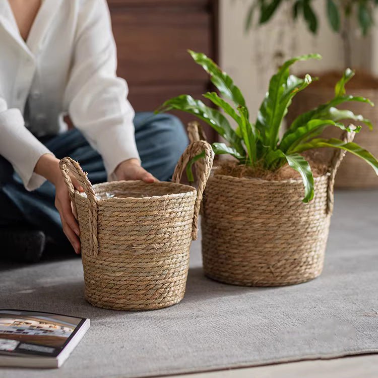 French Country Woven Planter Basket - Cheeky Garden