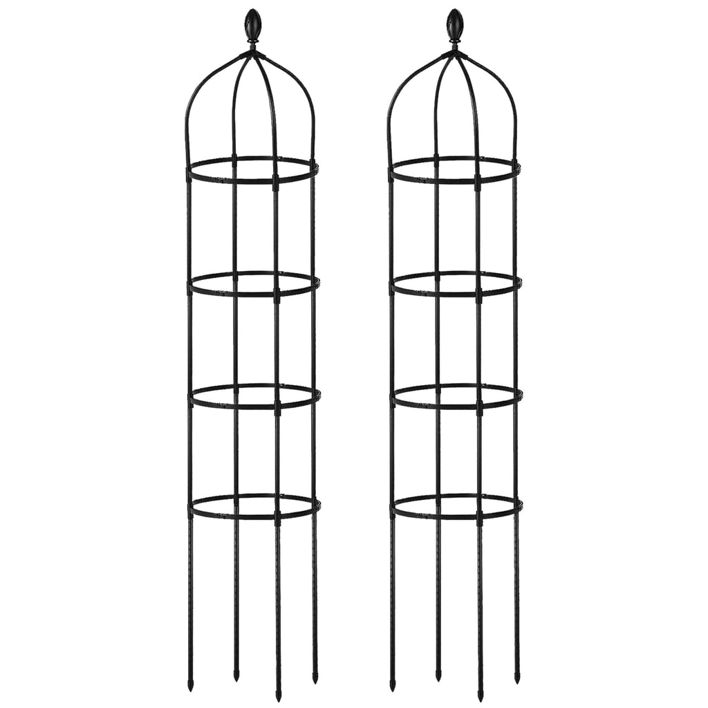 Garden Obelisk Trellis for Climbing Plants – 5.9 FT, Set of 2 - Cheeky Garden