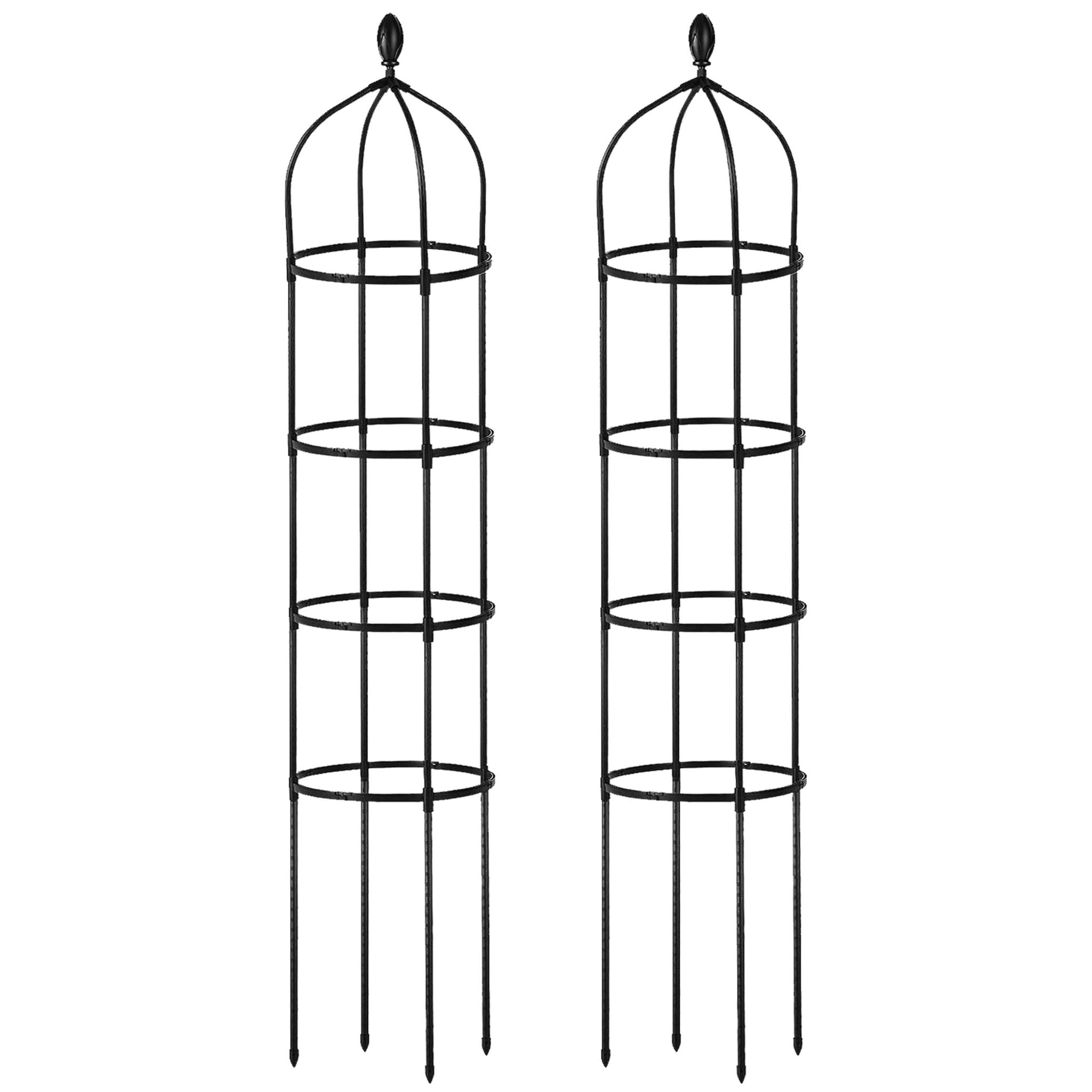 Garden Obelisk Trellis for Climbing Plants – 5.9 FT, Set of 2 - Cheeky Garden
