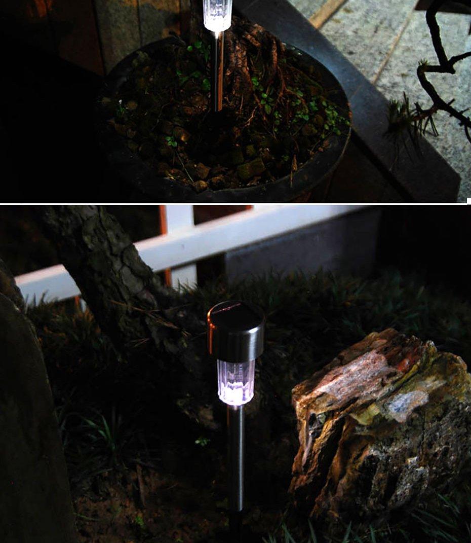 Garden Premium LED Solar Luxury Stainless Steel Lights For Yard Pathway Walkway More Pieces Outdoor - Cheeky Garden