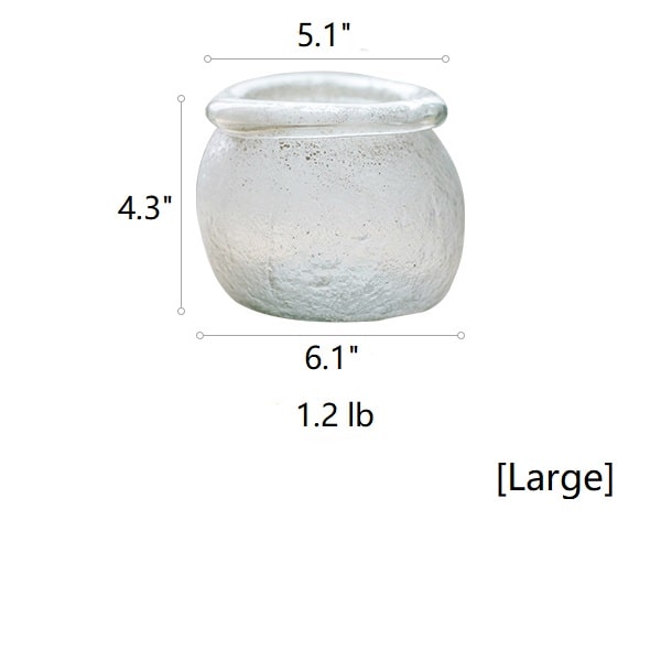 Hand Blown Glass Foggy Glass Vase - Cheeky Garden