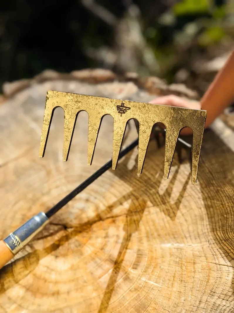 Hand Rake, Hand Forged Garden Tool - Cheeky Garden