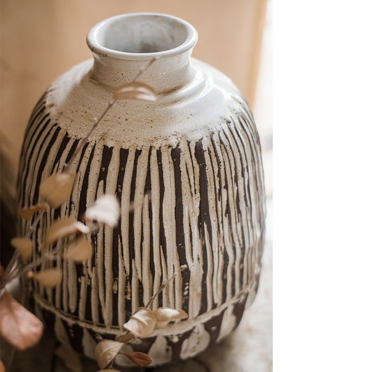 Handcrafted Ceramic Pottery Vase Brown - Cheeky Garden