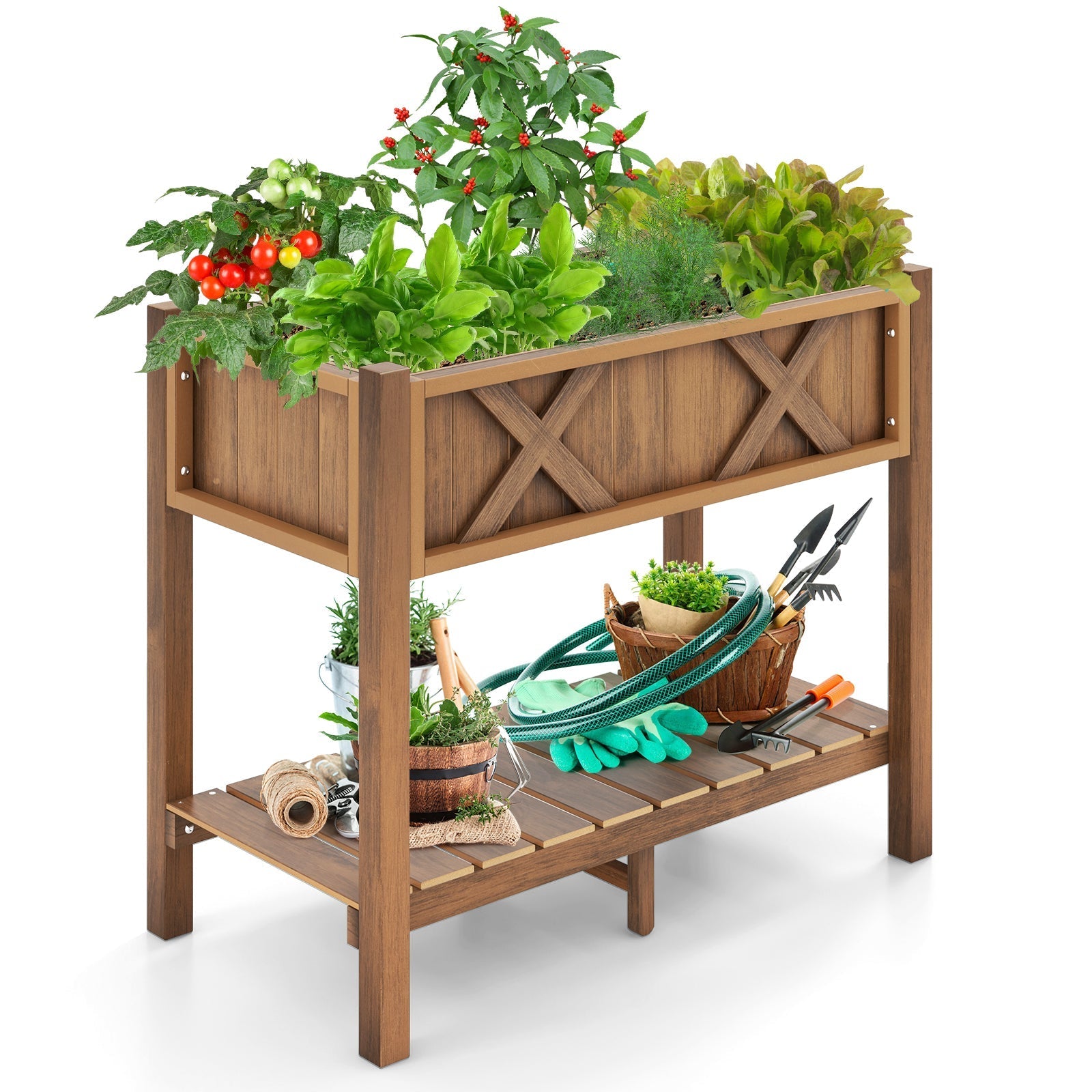HIPS Raised Garden Bed Poly Wood Elevated Planter Box - Cheeky Garden