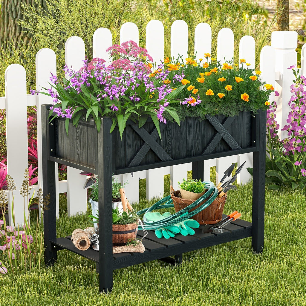 HIPS Raised Garden Bed Poly Wood Elevated Planter Box - Cheeky Garden