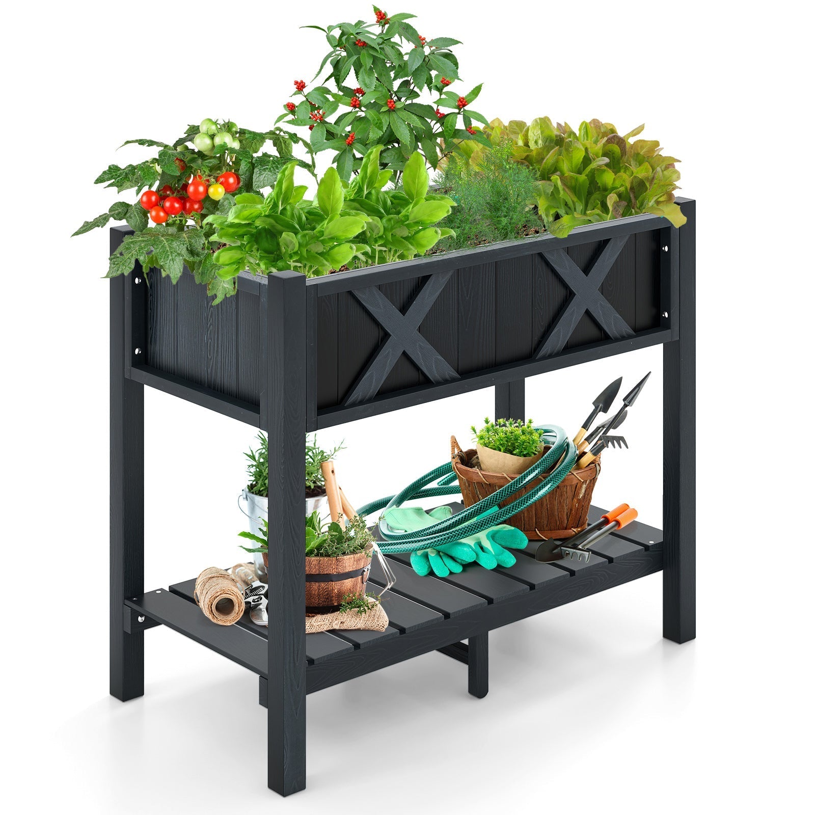 HIPS Raised Garden Bed Poly Wood Elevated Planter Box - Cheeky Garden