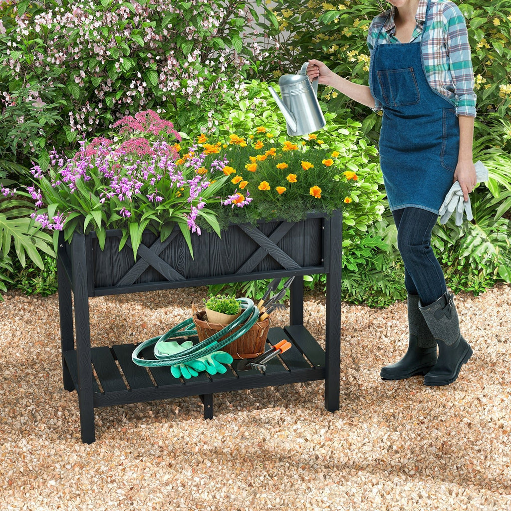 HIPS Raised Garden Bed Poly Wood Elevated Planter Box - Cheeky Garden
