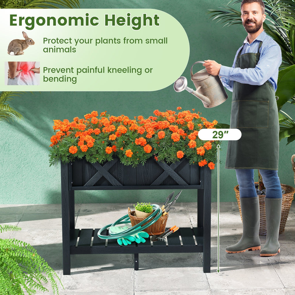 HIPS Raised Garden Bed Poly Wood Elevated Planter Box - Cheeky Garden