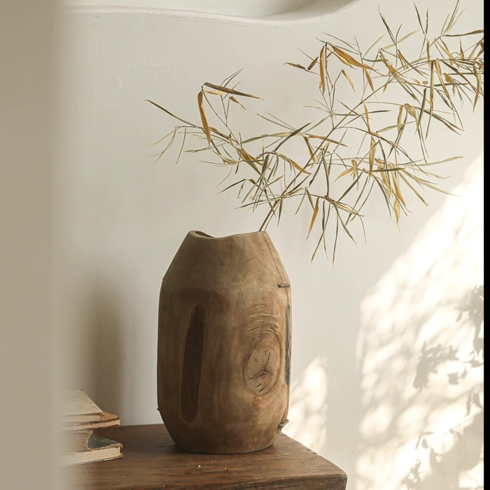 Homestead Solid Wood Décor Vase - Cheeky Garden