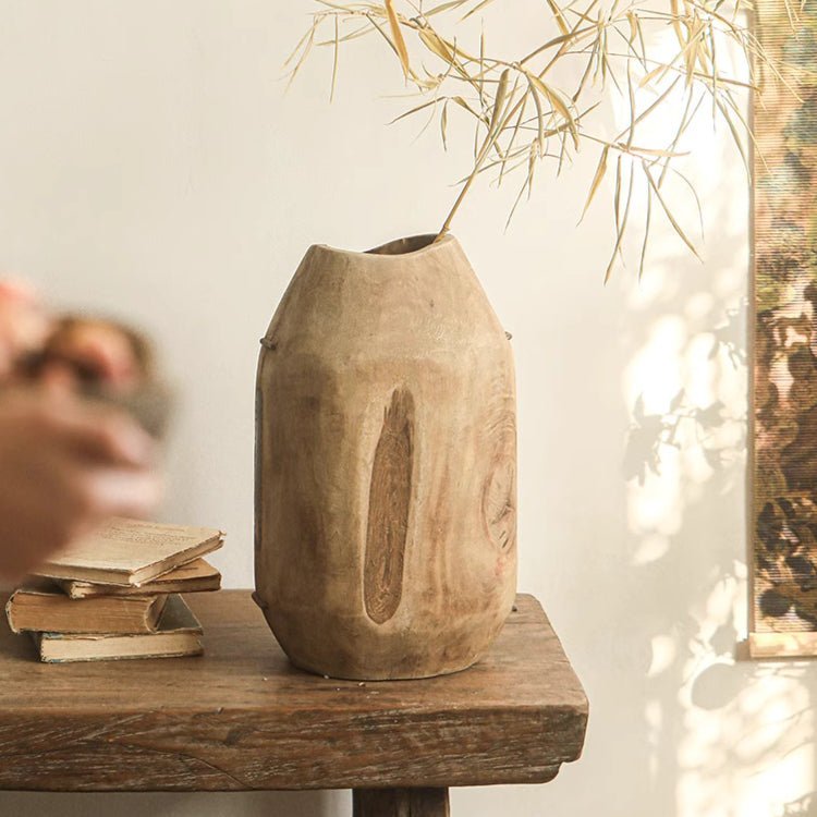 Homestead Solid Wood Décor Vase - Cheeky Garden