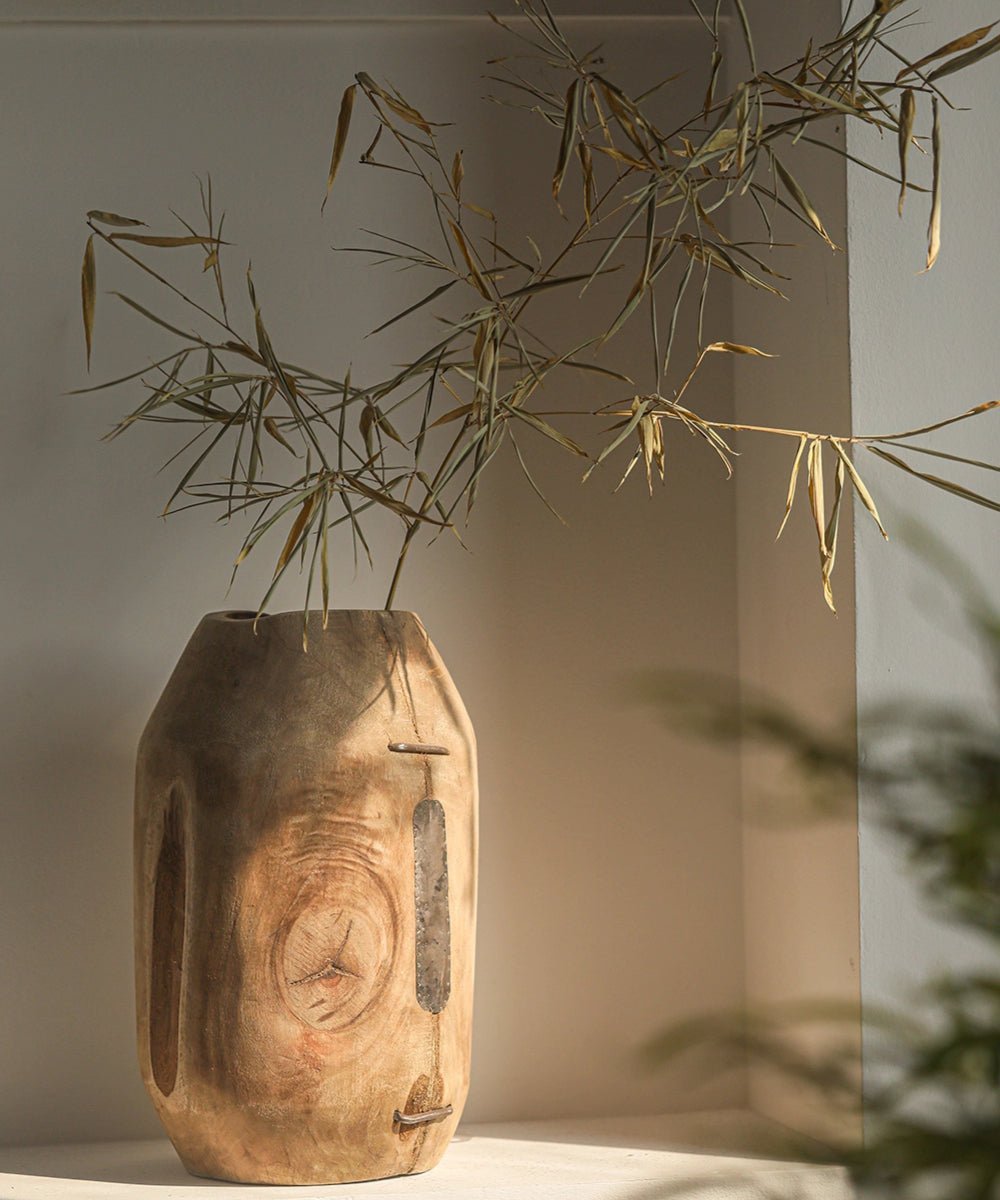Homestead Solid Wood Décor Vase - Cheeky Garden
