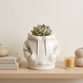 Hoodie Sweatshirt Planter – Gypsum White 4" - Cheeky Garden