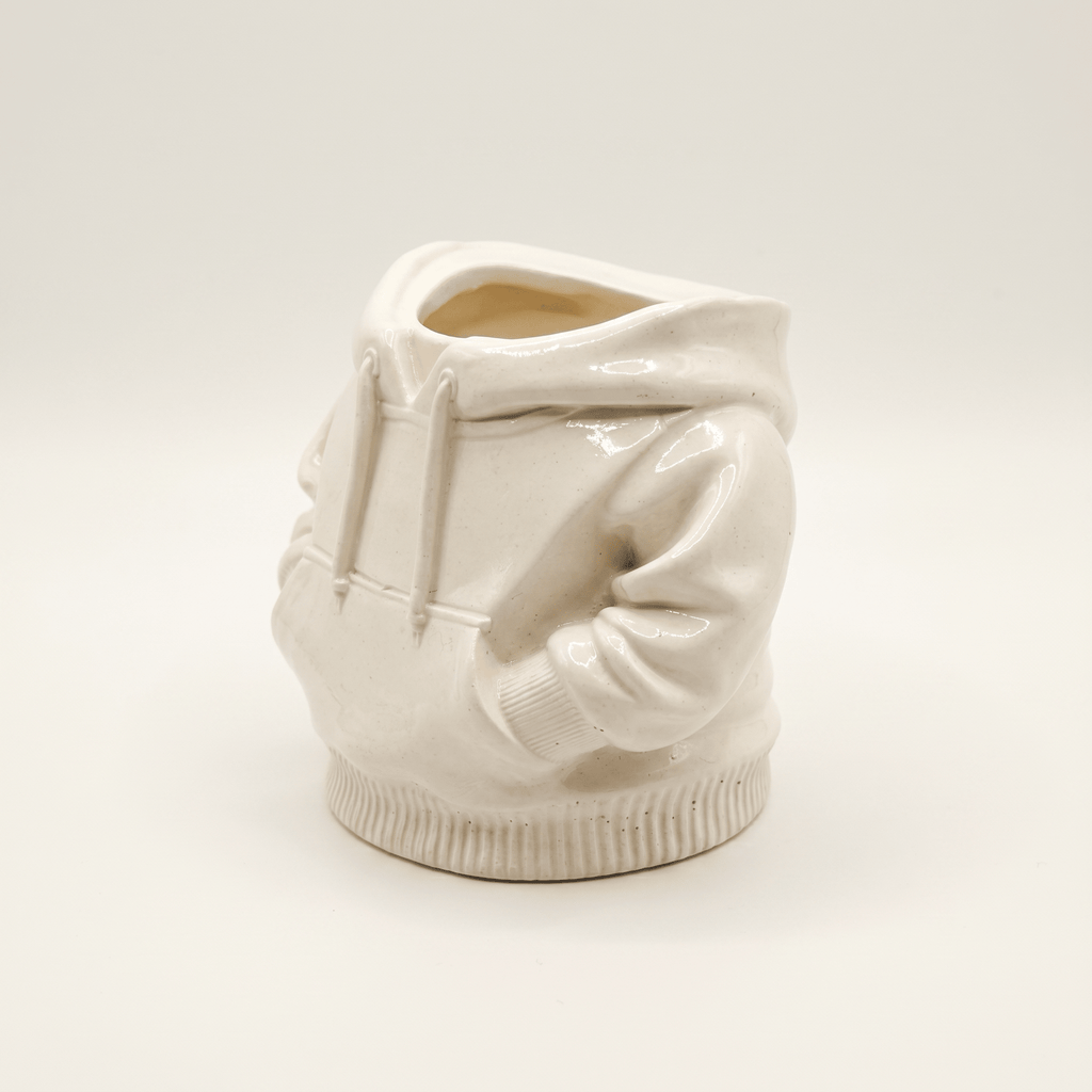 Hoodie Sweatshirt Planter – Gypsum White 4" - Cheeky Garden