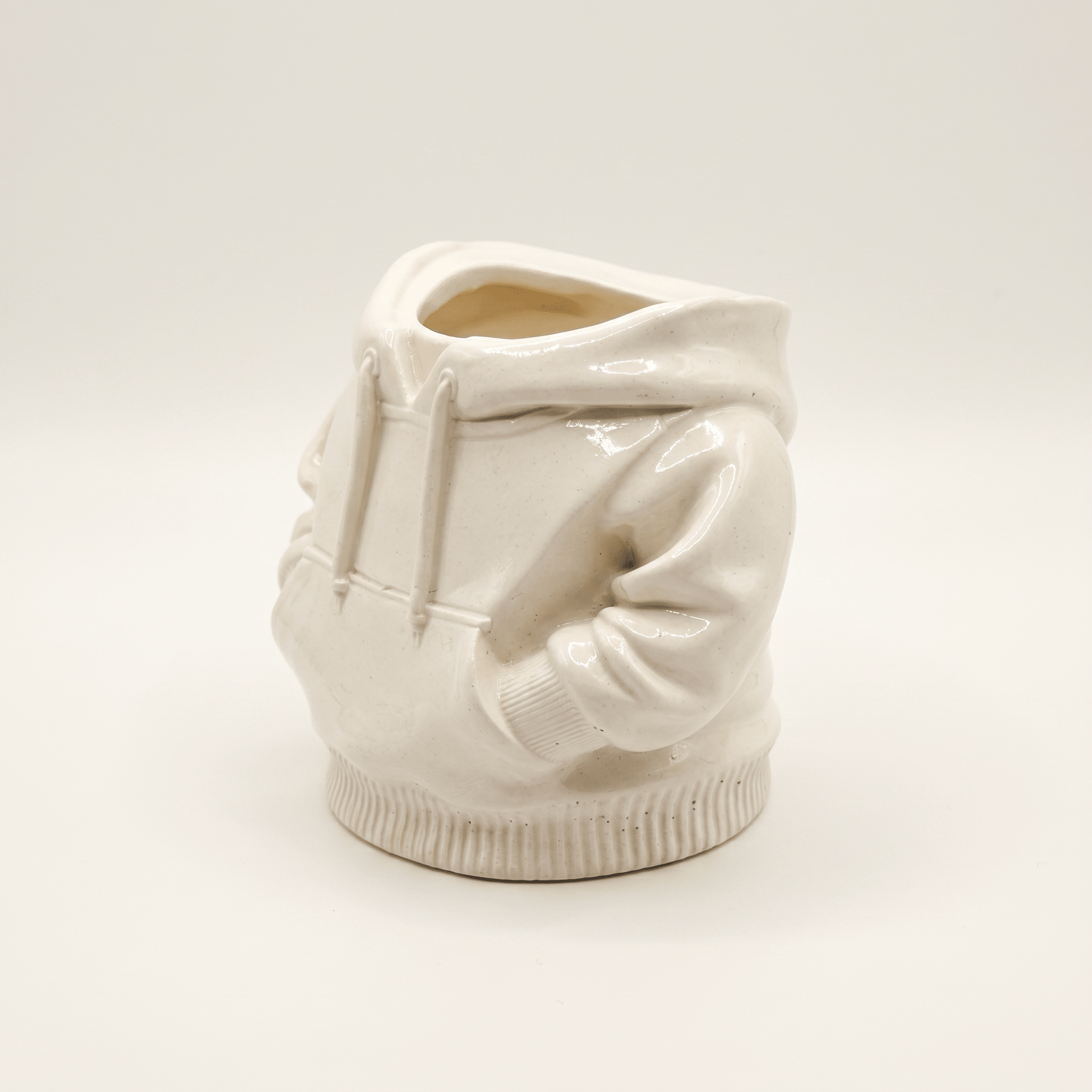 Hoodie Sweatshirt Planter – Gypsum White 4" - Cheeky Garden