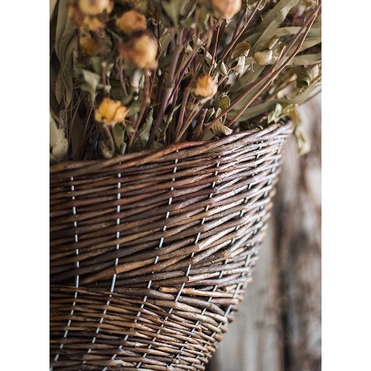 Horn Shape Willow Hanging Basket Planter - Cheeky Garden