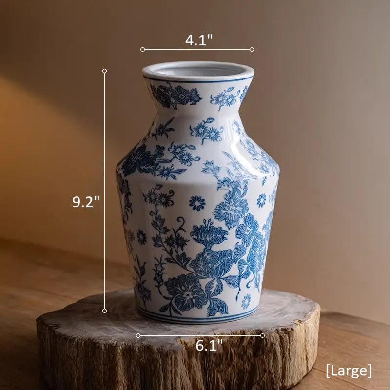 Indigo Porcelain Vase - Cheeky Garden
