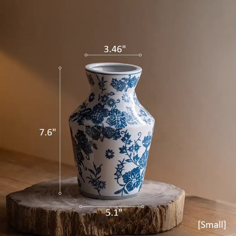Indigo Porcelain Vase - Cheeky Garden