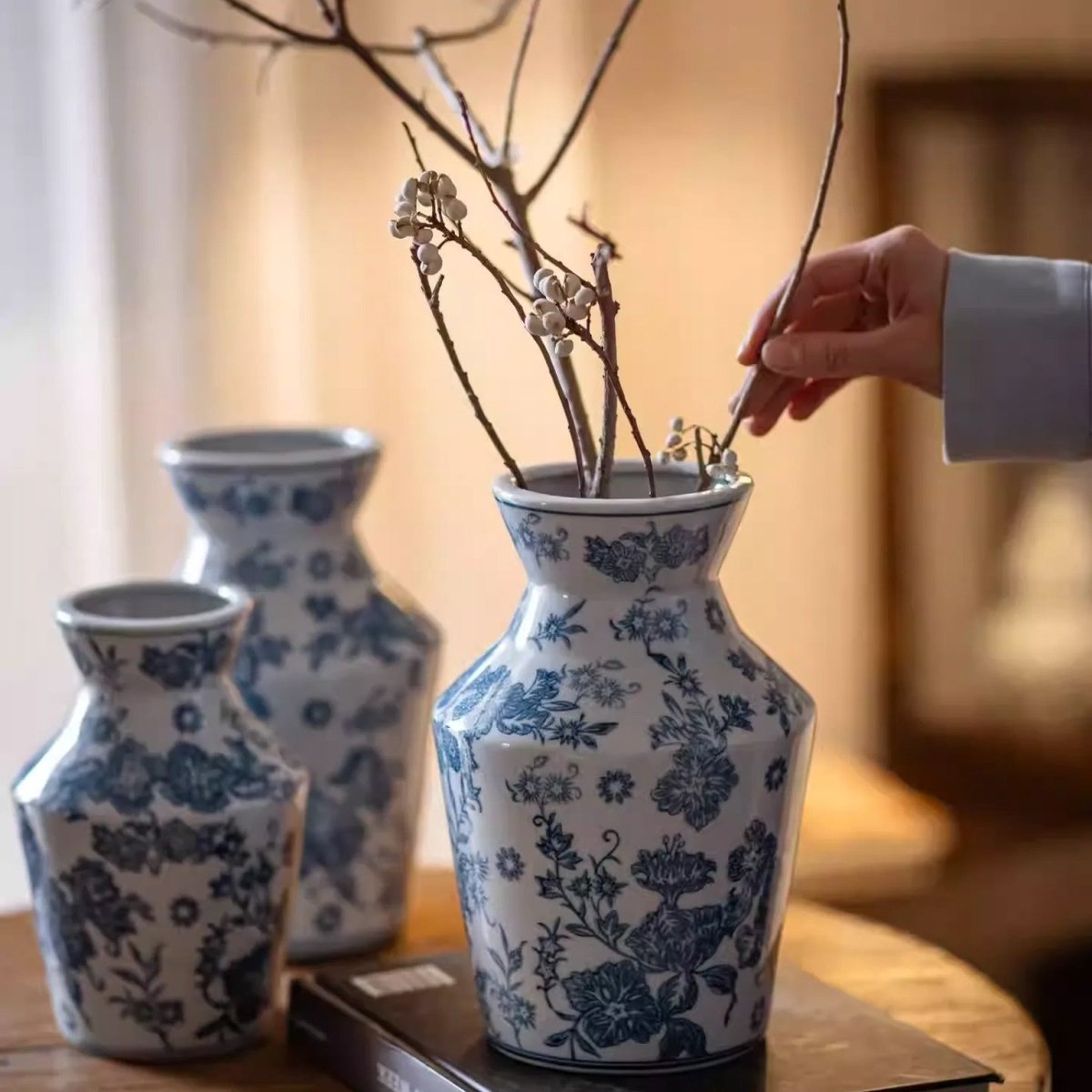 Indigo Porcelain Vase - Cheeky Garden