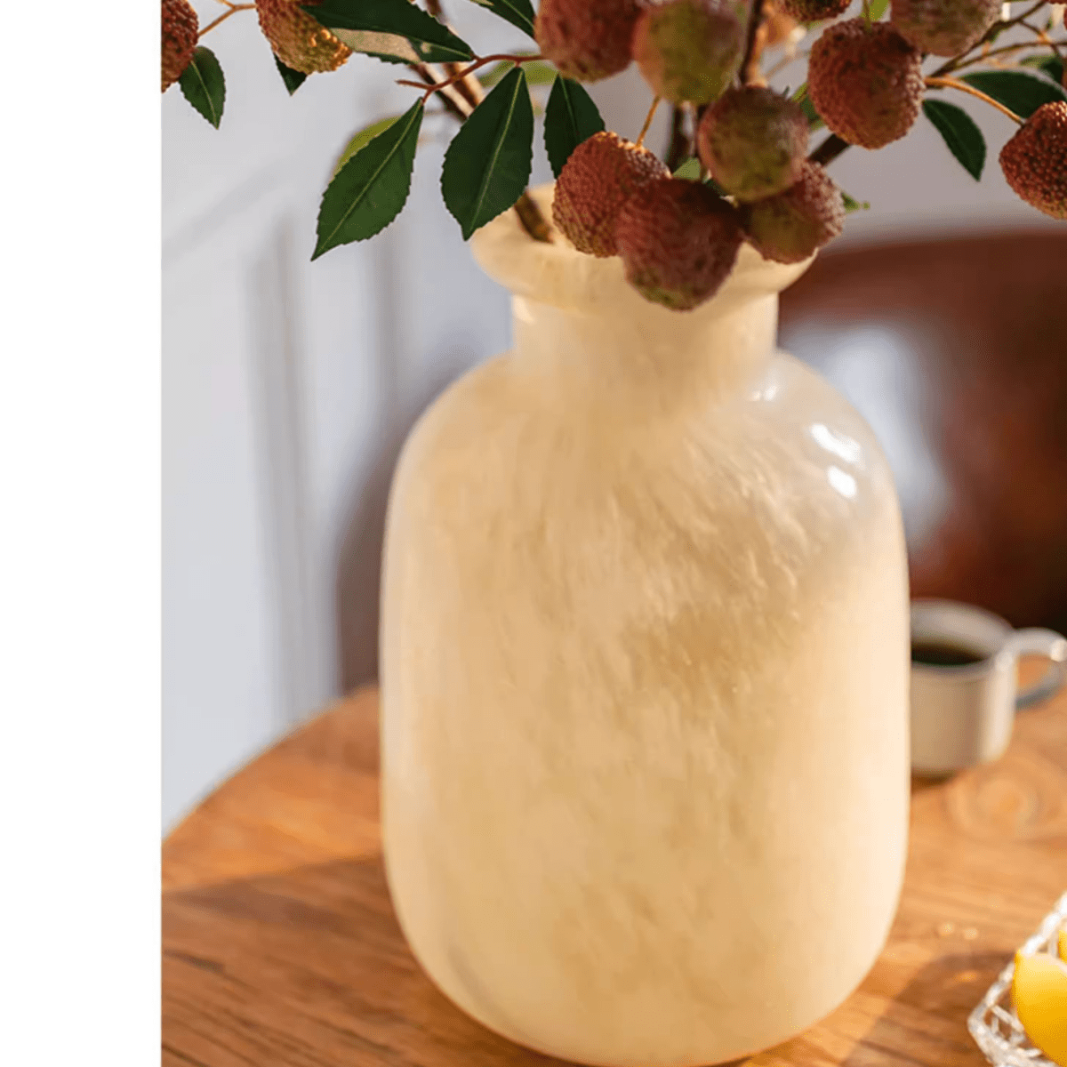 Large Matte Frosted Glass Vase - Cheeky Garden