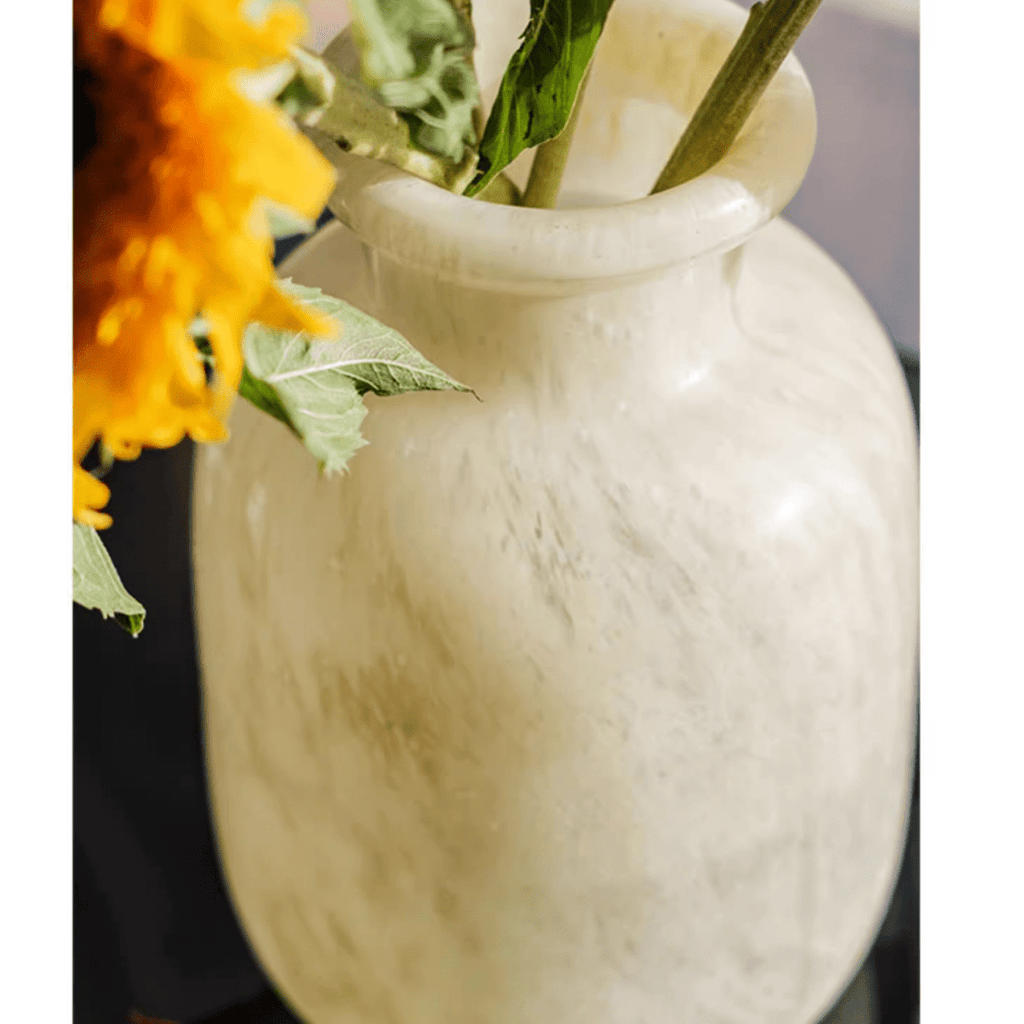 Large Matte Frosted Glass Vase - Cheeky Garden