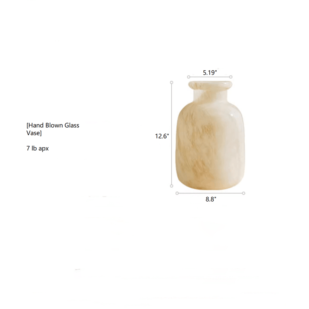 Large Matte Frosted Glass Vase - Cheeky Garden