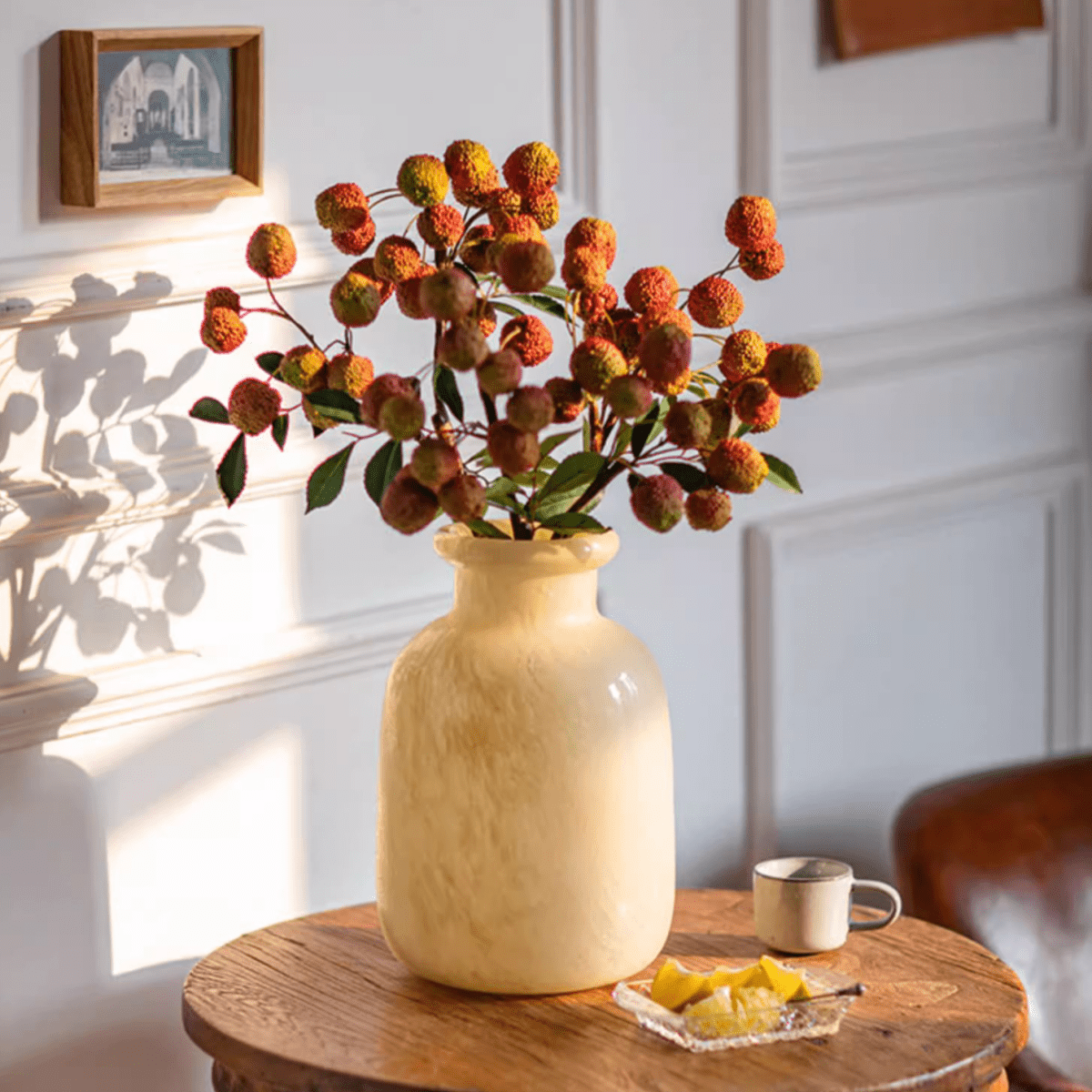 Large Matte Frosted Glass Vase - Cheeky Garden