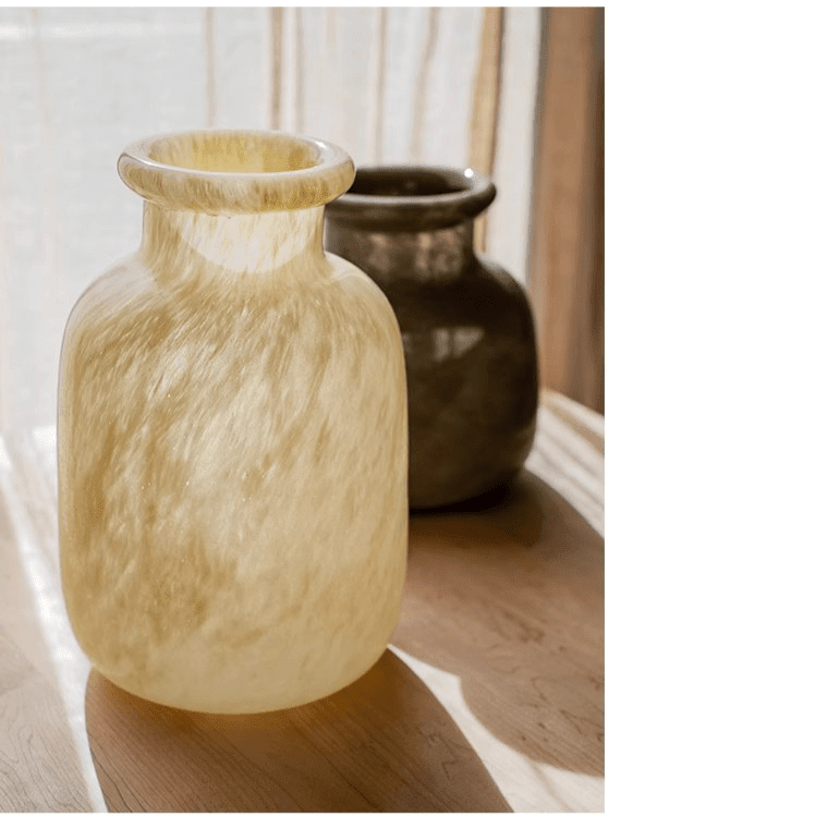 Large Matte Frosted Glass Vase - Cheeky Garden