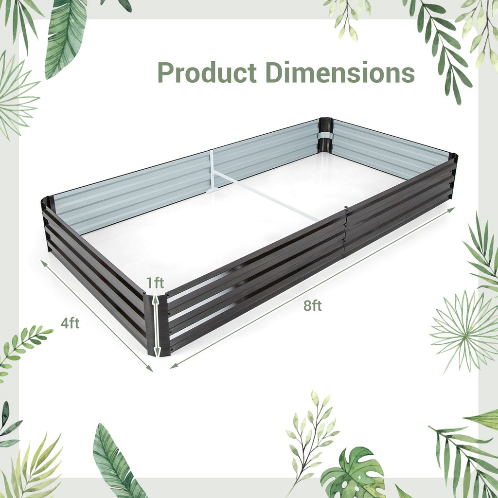 Large Outdoor Metal Planter Box for Vegetable Fruit Herb Flower-Coffee - Cheeky Garden