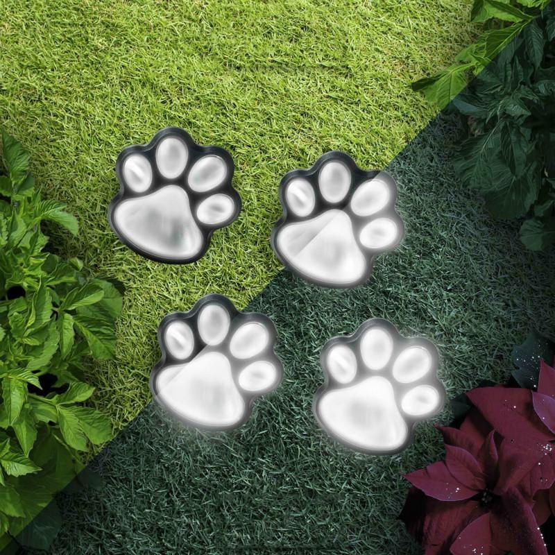 LED Solar Waterproof Cat Dog Animal Paw Shape Lights For Garden Yard Pathway Animal Lover - Cheeky Garden