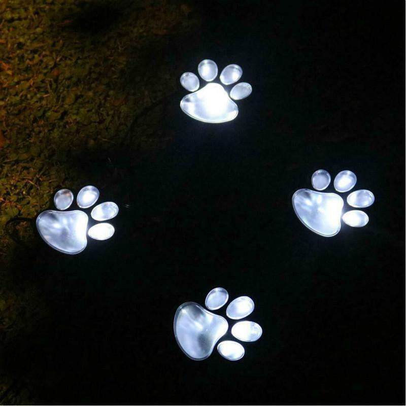 LED Solar Waterproof Cat Dog Animal Paw Shape Lights For Garden Yard Pathway Animal Lover - Cheeky Garden