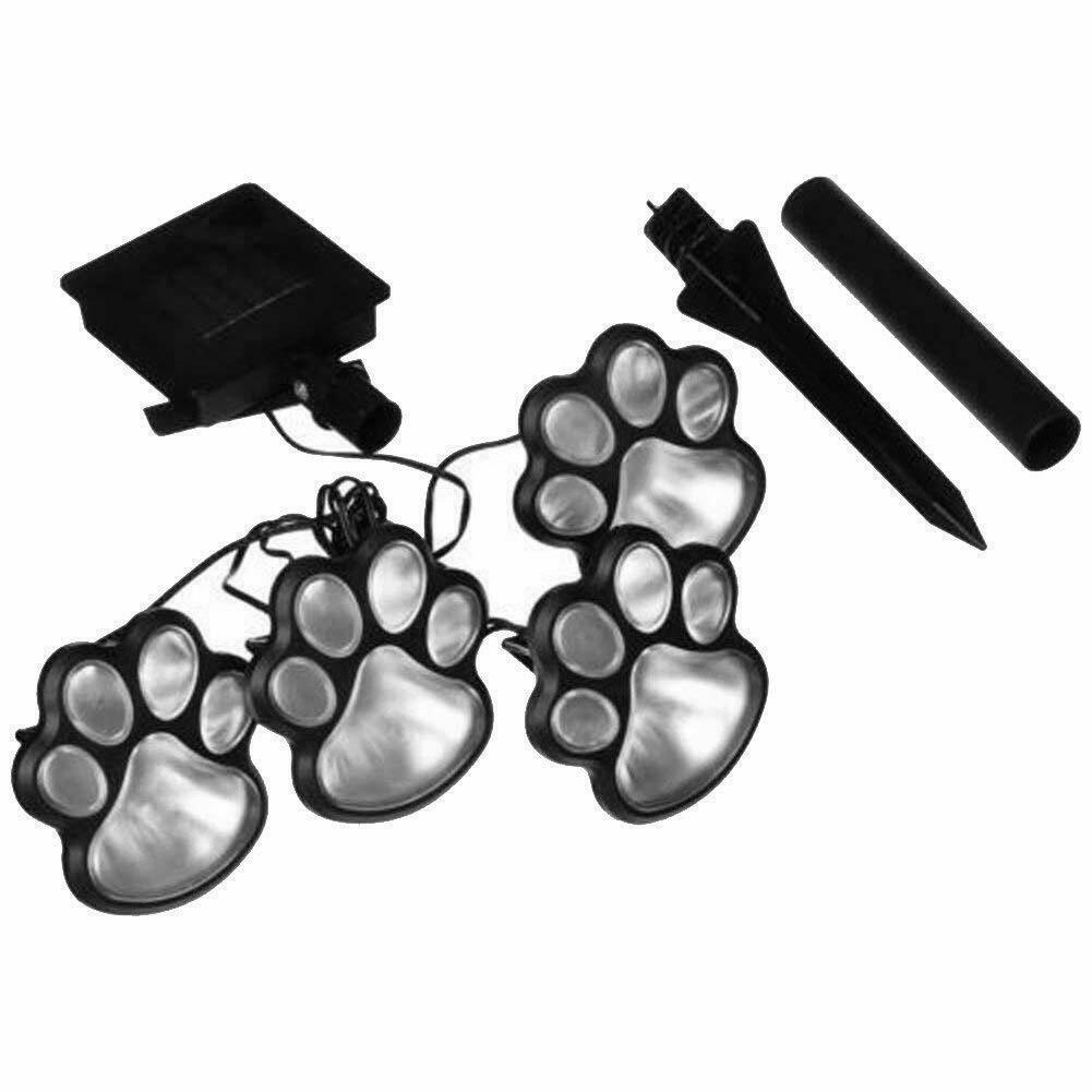 LED Solar Waterproof Cat Dog Animal Paw Shape Lights For Garden Yard Pathway Animal Lover - Cheeky Garden