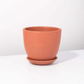 Marie Oval Terracotta Minimalist Planter – Empty - Cheeky Garden