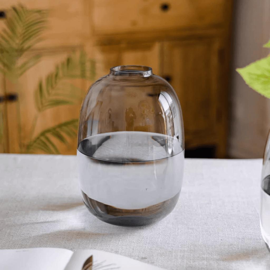 Modern Clear Glass Vase - Cheeky Garden