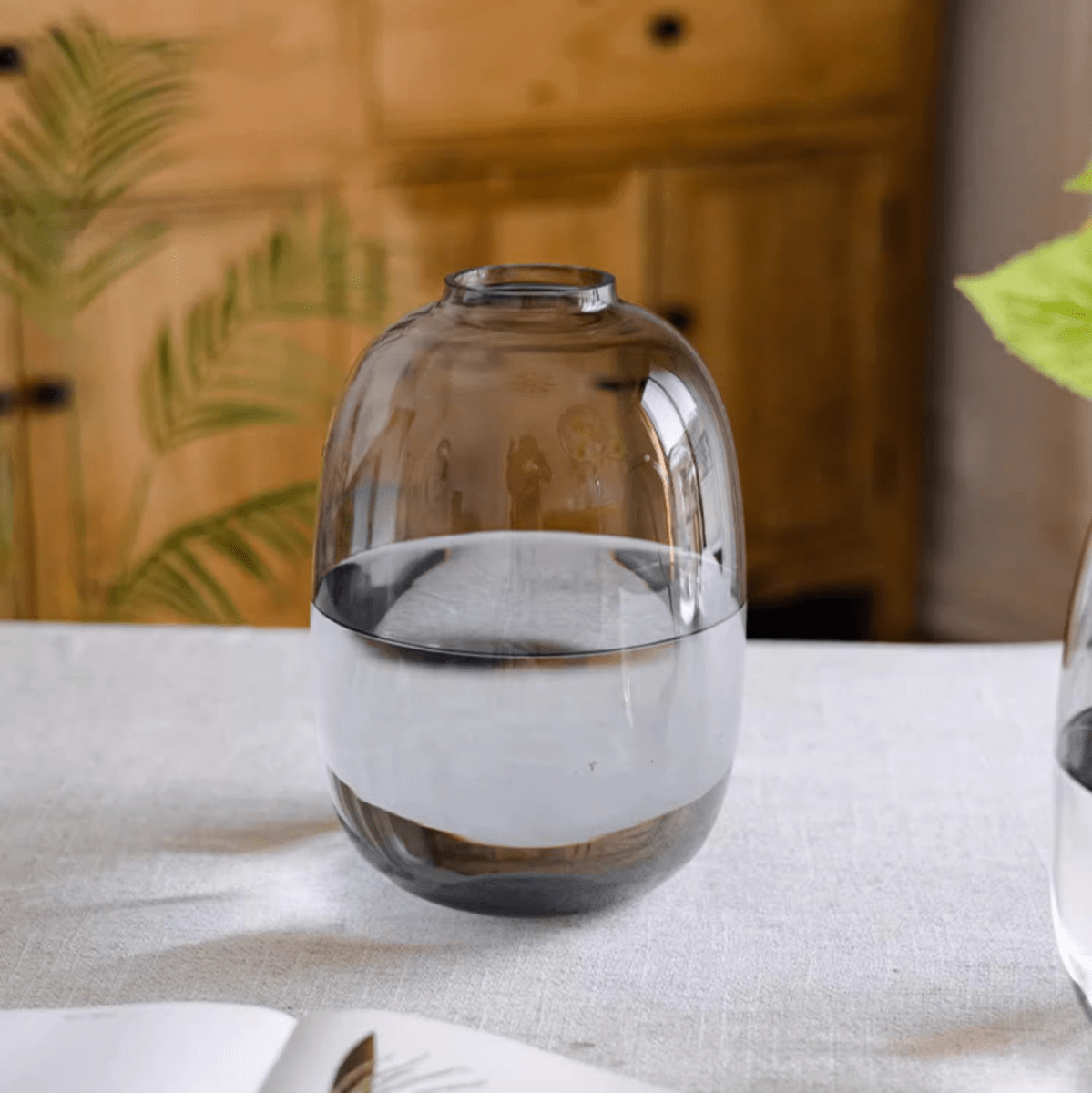 Modern Clear Glass Vase - Cheeky Garden