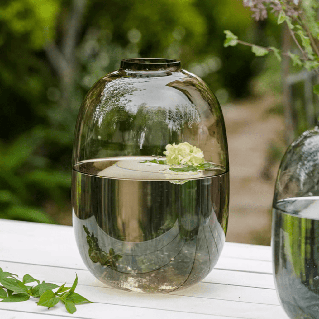 Modern Clear Glass Vase - Cheeky Garden