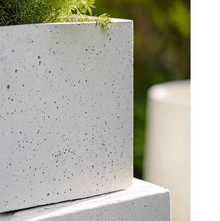 Modern White Planter Square - Cheeky Garden