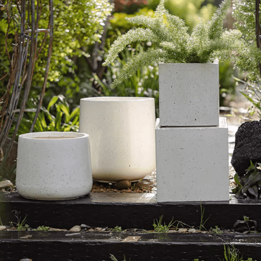 Modern White Planter Square - Cheeky Garden