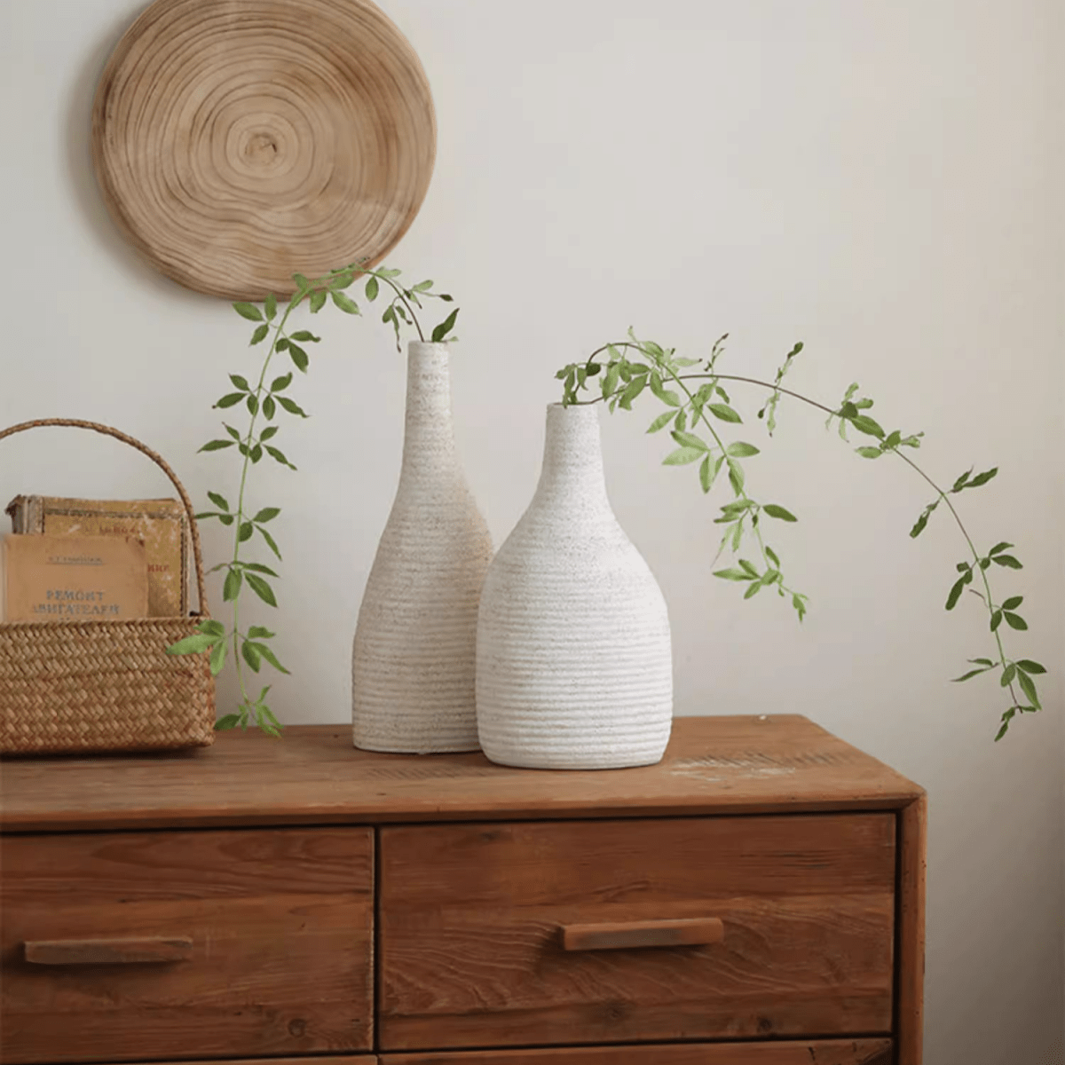 Narrow Neck Vase in White - Cheeky Garden