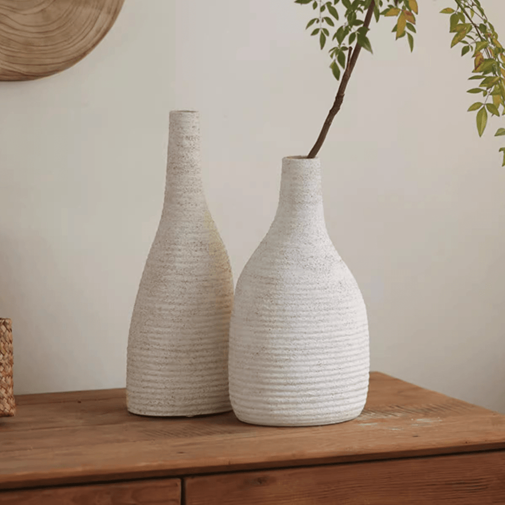 Narrow Neck Vase in White - Cheeky Garden