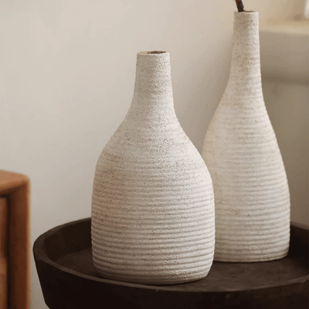 Narrow Neck Vase in White - Cheeky Garden