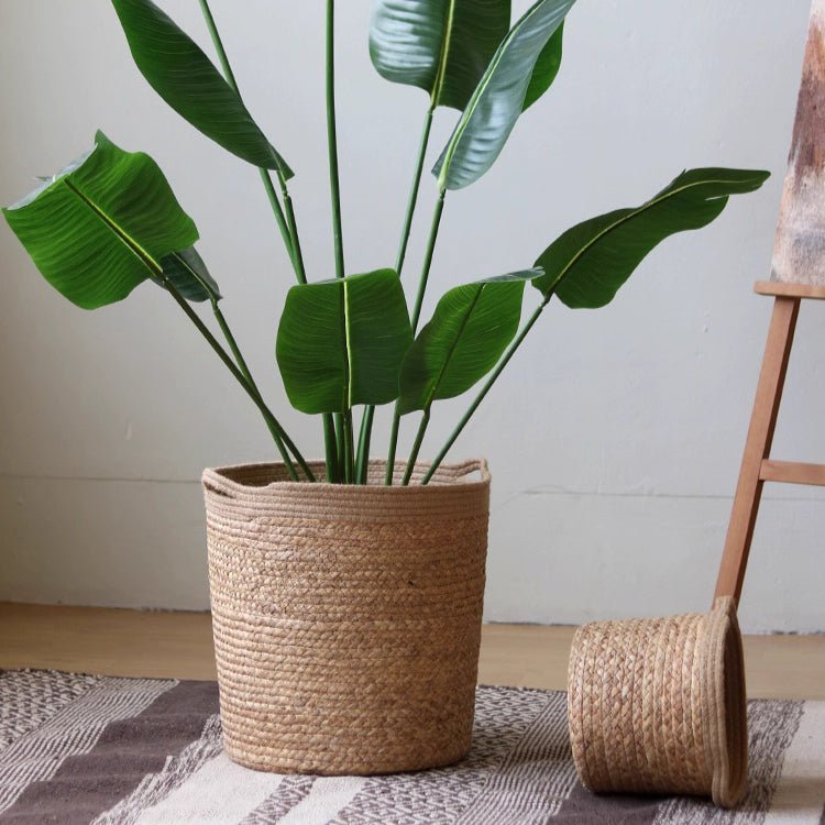 Natural Cylinder Storage and Planter Basket - Cheeky Garden